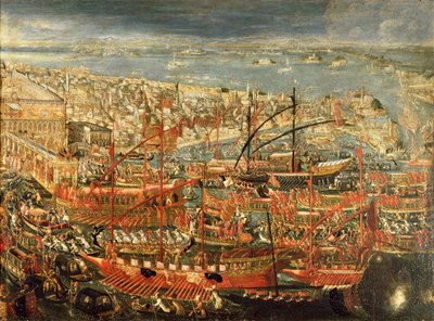 Die triumphale Rückkehr von Dogen Francesco Morosini nach Venedig von Italian School